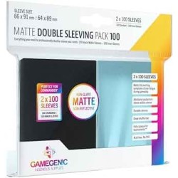 Gamegenic - Matte Double Sleeving Pack Clear/Black (2x100 Sleeves)