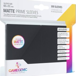 Gamegenic - Matte Prime 100 Sleeves - Black 66x91mm