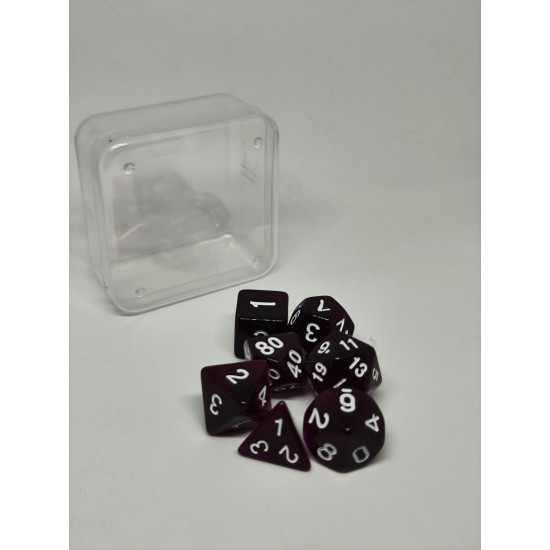 Dice set - Black - White 