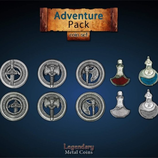 Metal Coins - Adventure Pack (12 pcs)