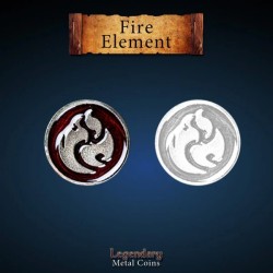 Metal Coins - Fire Element (12 pcs)
