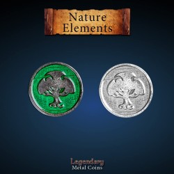Metal Coins - Nature Element (12 pcs)