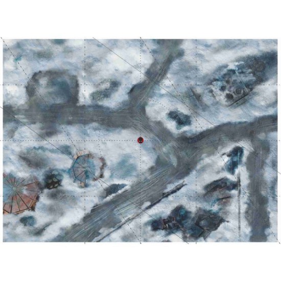 Bandua - 9ED Playmat with Deployment Zones 44"x30" Imperial City Snow 1