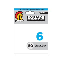 Legion 6 - 73x73mm - Square Clear Sleeves