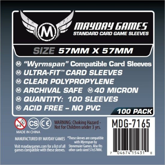 Mayday Games - 57x57mm - 100 Sleeves - Wyrmspan 