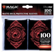 Magic the Gathering - Ultra PRO Mana 7 Mountain Matte Deck Protector Sleeves - 100 Standard Sleeves 66x91mm