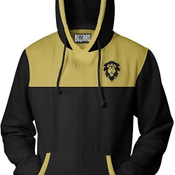 World of Warcraft pullover hoodie Black/Gold M Size 