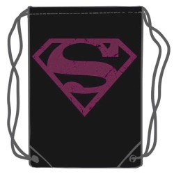 Superman Pink Logo Gym Bag