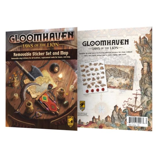 Gloomhaven : Jaws of the Lion - Removable Sticker Set and Map